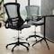 Flash Furniture Kelista Mid-Back Dark Gray Mesh Ergonomic Drafting Chair with Adjustable Foot Ring and Flip-Up Arms BL-X-5M-D-DKGY-GG - alternate 10